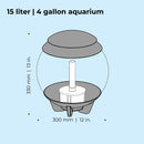 HALO 15 Aquarium with MCR Light - 4 gallon