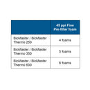 Pre-filter Foam Set of 6 for the Oase BioMaster 45 PPI