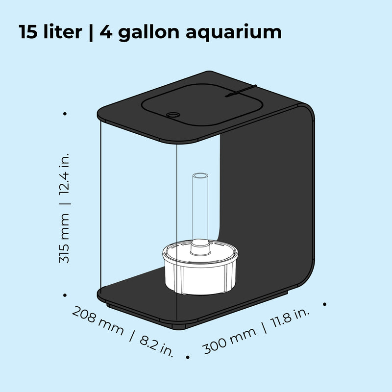 FLOW 15 Aquarium with MCR Light - 4 gallon