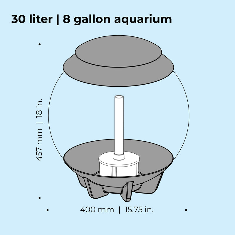 HALO 30 Aquarium with MCR Light - 8 gallon